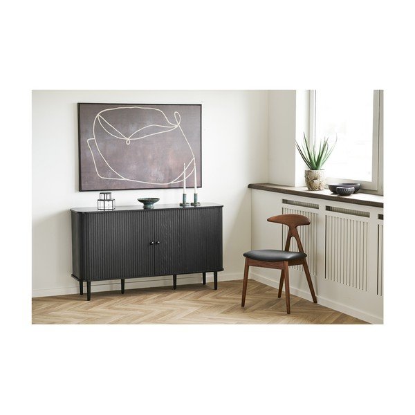 Fekete-sötétbarna tölgyfa étkezőszék Lanuza – House Nordic-image-3