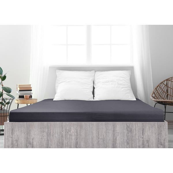 Antracitszürke lepedő 200x220 cm – B.E.S.-image-2