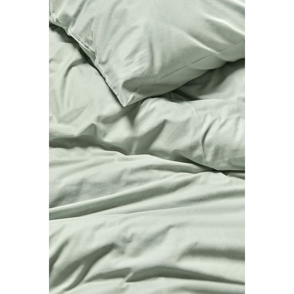 Zsályaszínű kétszemélyes kőmosott pamut ágynemű, 200 x 200 cm - Bonami Selection-image-1