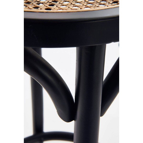 Fekete rattan bárszék szett 2 db-os (ülésmagasság 65,5 cm) Koster – Jotex-image-2