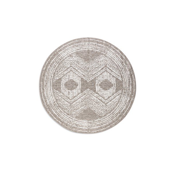 Barna-krémszínű kerek kültéri szőnyeg ø 100 cm Gemini – Elle Decoration-image-2