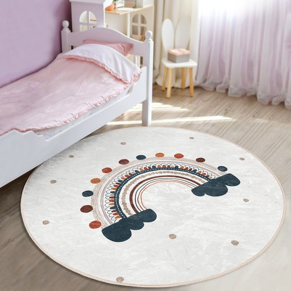 Krémszínű gyerek szőnyeg ø 80 cm Comfort – Mila Home-image-4