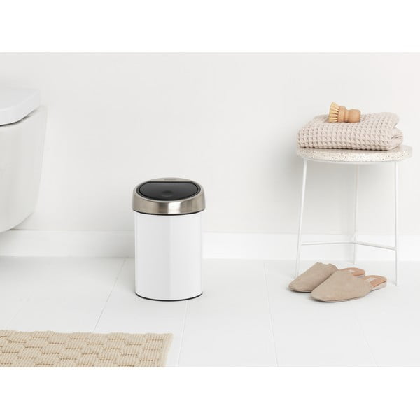 Fehér acél érintésre nyíló szemetes 3 l Touch Bin – Brabantia-image-1