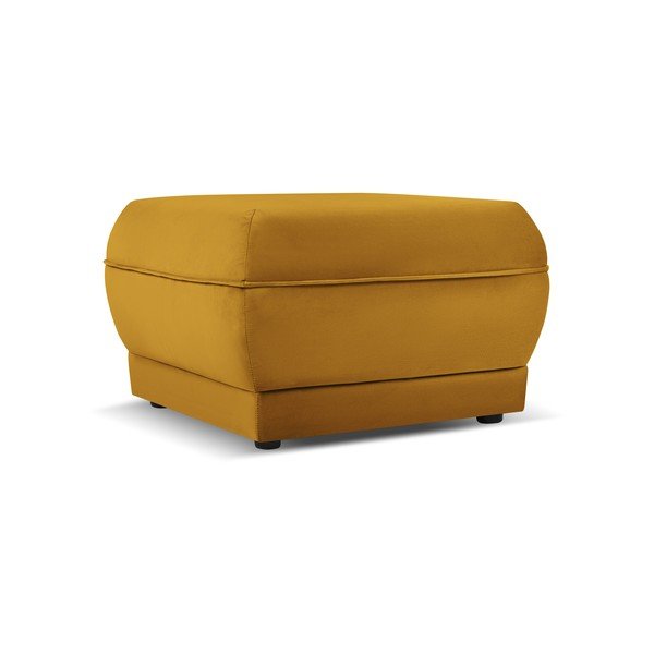 Sárga bársony puff Lando – Micadoni Home-image-2