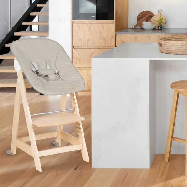 Bézs-natúr színű etetőszék Born Up 2in1 Luxe – Roba-image-1