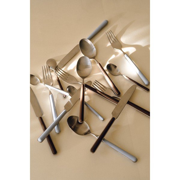 Barna-ezüstszínű rozsdamentes acél egyszemélyes evőeszköz készlet 4 db-os Noli – noo.ma-image-3