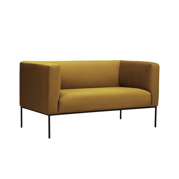 Neptune sárga bársony kanapé, 145 cm - Windsor & Co Sofas-image-2