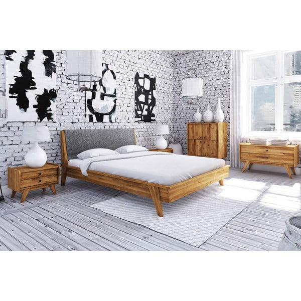 Tölgyfa franciaágy 200x200 cm Retro 1 - The Beds-image-1