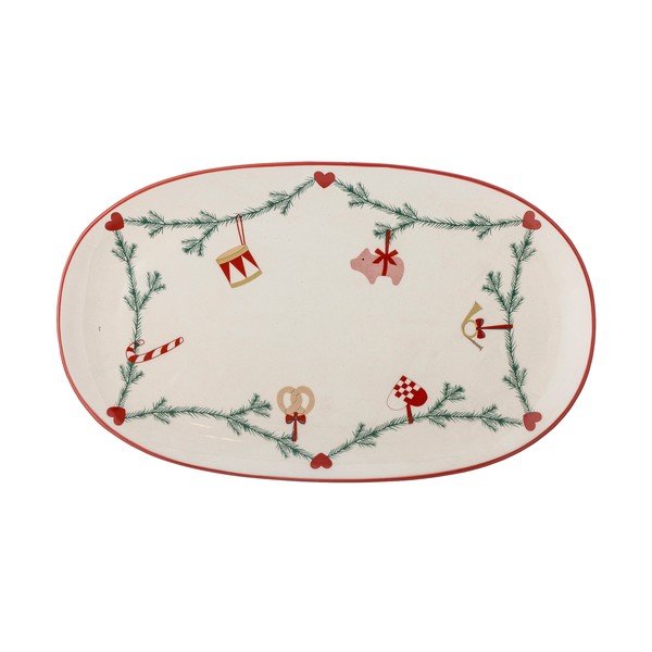 Kőedény tálca karácsonyi mintával 23x38,5 cm Yule – Bloomingville