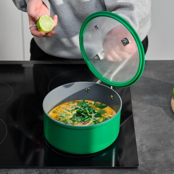 Indukciós tűzhelyhez alkalmas edény fedővel-kerámia felülettel 2,4 l Meda 3.0 – FABINI-image-2