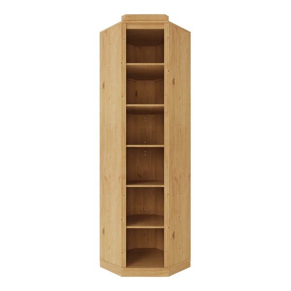 Világos natúr színű borovi fenyő könyvespolc 85x219x56 cm Anita – Støraa