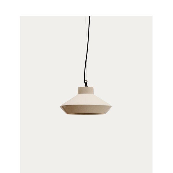 Bézs függőlámpa kerámia búrával ø 31 cm Portol – Kave Home-image-4