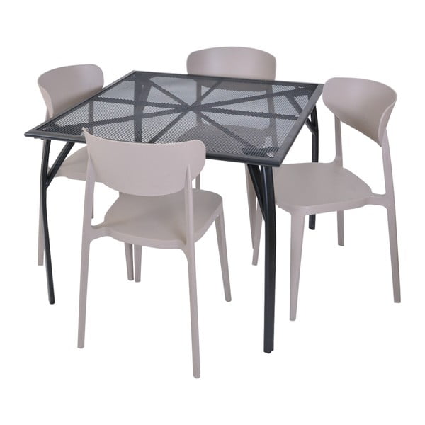 Világosbarna műanyag kerti szék Mare – Rojaplast-image-3