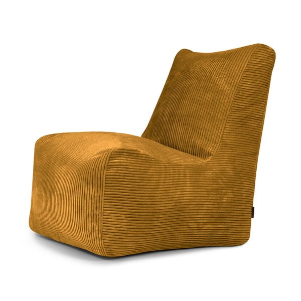 Mustársárga kordbársony babzsákfotel Seat Lounge – SLOWDOWN