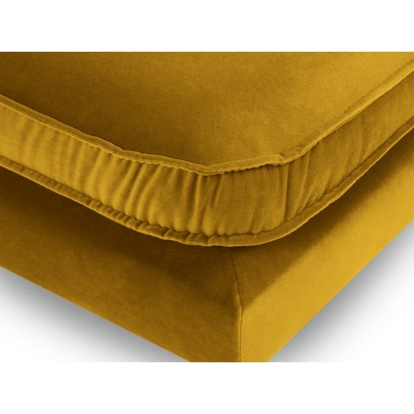 Lento sárga bársony lábtartó - Kooko Home-image-3