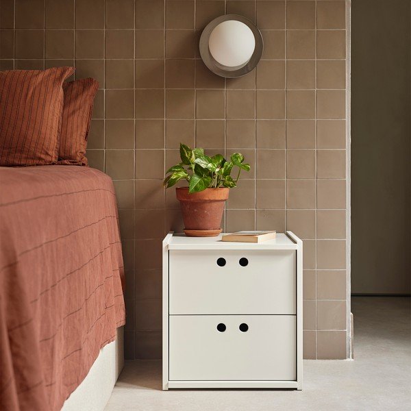 Krémszínű éjjeliszekrény Wally – Teulat-image-1