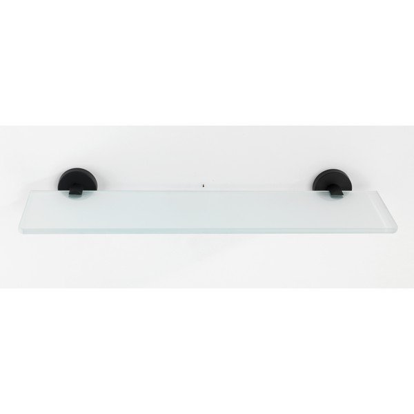 Bosio üveg fali polc, matt fekete rozsdamentes foganytúkkal - Wenko-image-1