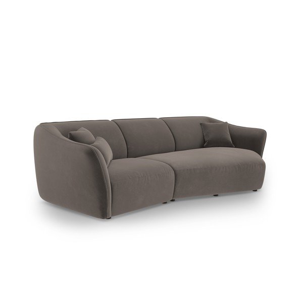 Barna bársony sarokkanapé Tokyo – Cosmopolitan Design-image-2