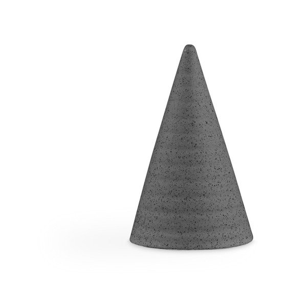 Glazed Cone Dark Grey sötétszürke agyagkerámia dekorációs szobor, magasság 11 cm - Kähler Design