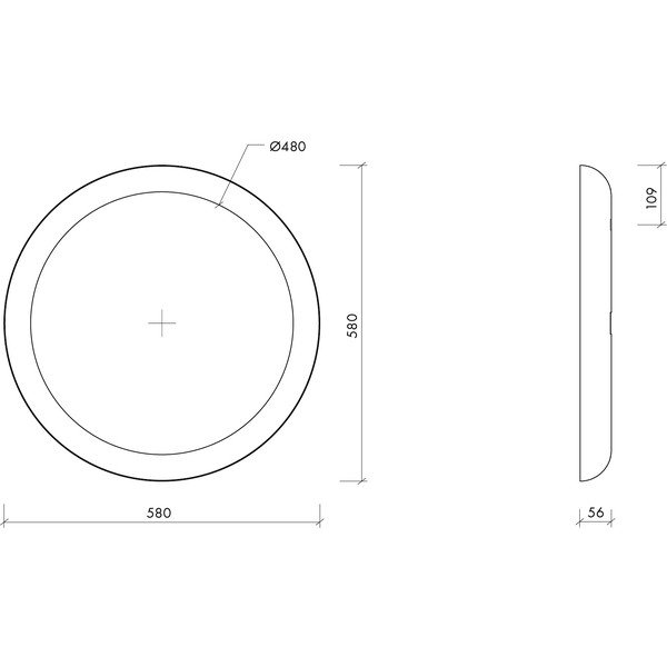 Fali tükör ø 58 cm Allo – noo.ma-image-4