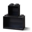 Brick 2 db-os gyerek fekete fali polc szett - LEGO®