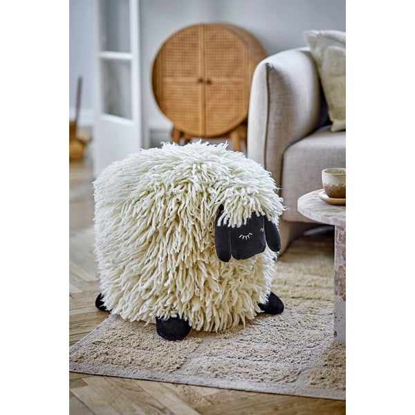 Krémszínű gyapjú gyerek babzsákfotel Dolly – Bloomingville Mini-image-1