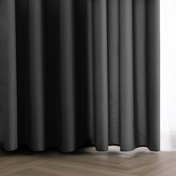 Antracitszürke dimout (részleges sötétítő) függöny 140x250 cm Carli – Restilo-image-1
