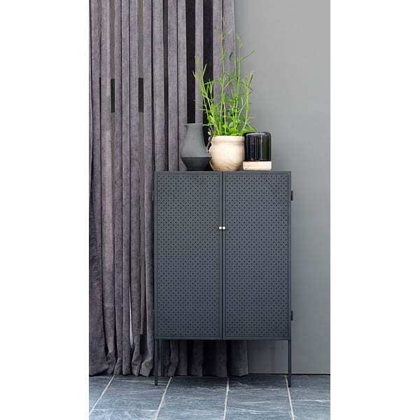Brooks fekete fém polc, magasság 110 cm - Canett-image-1