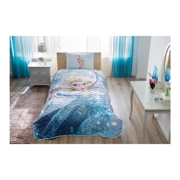 Disney Frozen Glitter ágytakaró és párnahuzat szett, 160 x 220 cm