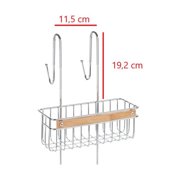 Zerbo kétszintes rozsdamentes függő zuhanypolc - Wenko-image-3