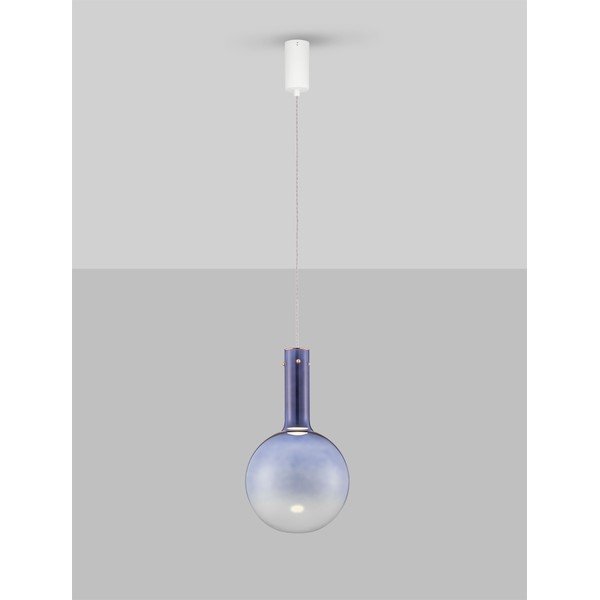 Kék üveg LED dimmelhető függőlámpa ø 25 cm Nostos – Nova Luce-image-4