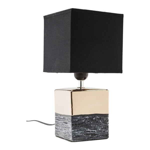 Creation aranyszínű asztali lámpa, fekete lámpabúrával - Kare Design