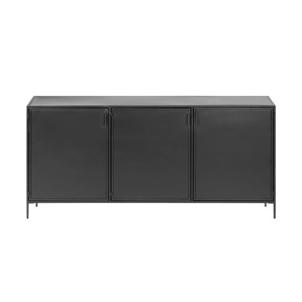 Fekete acél komód 160x72x35 cm Shantay – Kave Home