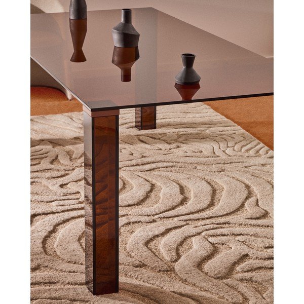 Üveg étkezőasztal 90x160 cm Adularia – Kave Home-image-1