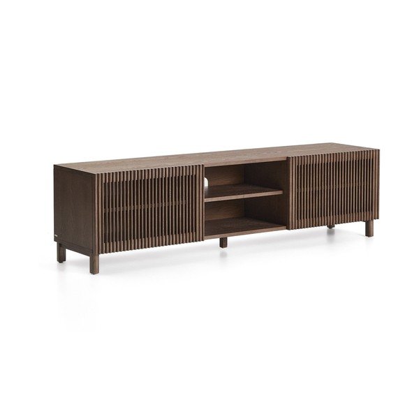 Sötétbarna TV-állvány diófa dekorral 180x49,5x42,5 cm Beyla – Kave Home