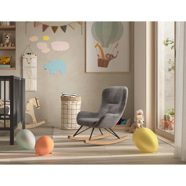 Szürke buklé gyerek hintaszék ROCKY – Vipack-image-1