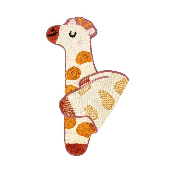 Giraffe narancssárga-bézs pamut gyerekszőnyeg, 57 x 80 cm - Sass & Belle-image-2