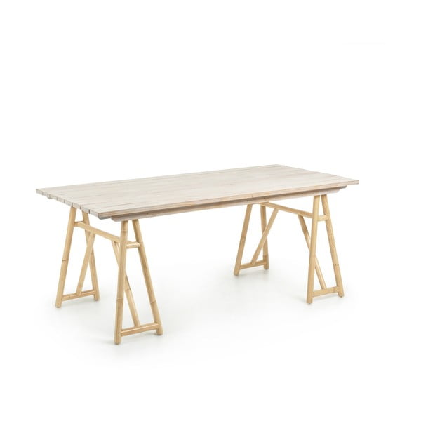 Creassy asztal természetes rattanból, 180 x 85 cm - La Forma