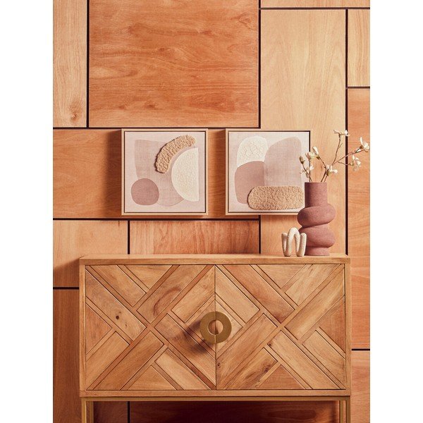 3D-s keretezett-vászon kép szett 2 db-os 40x40 cm Astratto – Premier Housewares-image-1