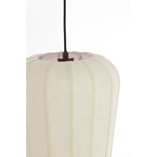 Fehér függőlámpa textil búrával ø 10 cm Bibury – Light & Living-image-3