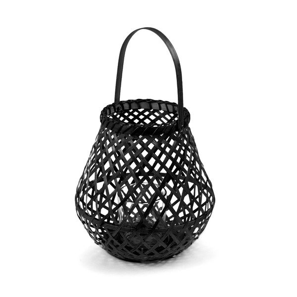 Bamboo Lantern fekete bambusz lámpás, ⌀ 25 cm - Compactor-image-2