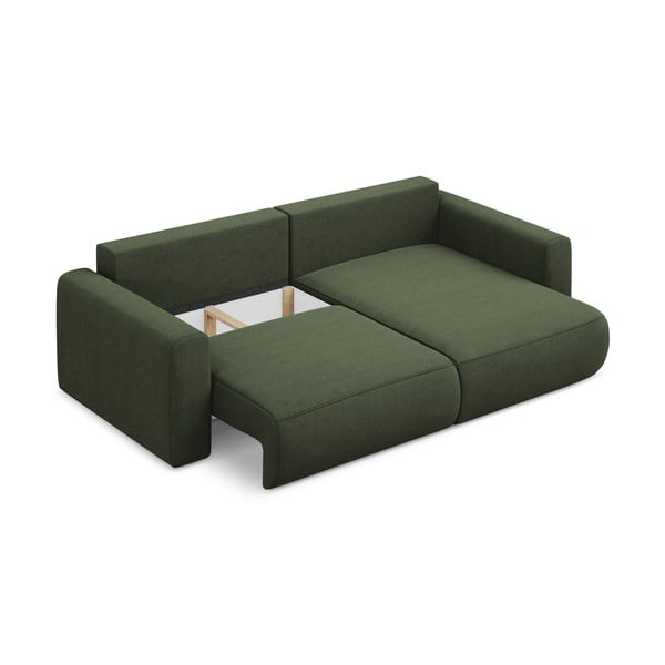 Khaki kinyitható-tárolóhelyes sarokkanapé (jobb oldali-heverő résszel) Kapua – Makamii-image-4