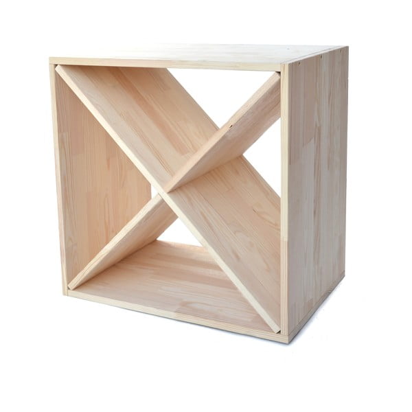 Natúr színű borovi fenyő bortartó polcos állvány, palackok száma 24 – Bonami Essentials-image-1