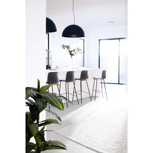 Sötétszürke kárpitozott bárszék (ülésmagasság 75 cm) Kyra – Bizzotto-image-1