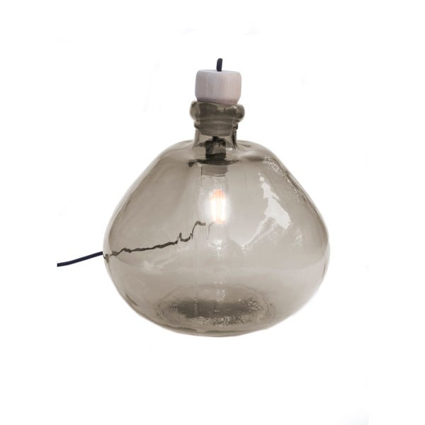 Világosbarna asztali lámpa újrahasznosított üvegből, ø 22 cm - Surdic