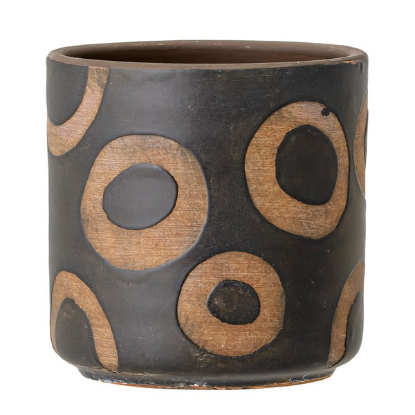 Avo fekete terrakotta virágcserép, magasság 12 cm - Bloomingville-image-3
