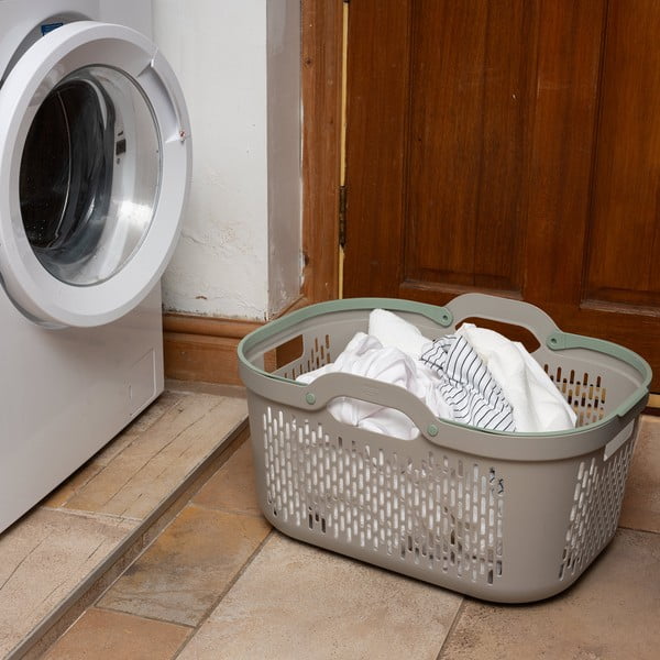 Világosbarna műanyag szennyeskosár 45 l Signature – Addis-image-1