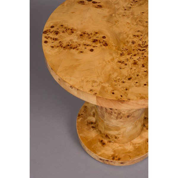 Kerek tárolóasztal diófa dekorral ø 46 cm Quinn – Dutchbone-image-1