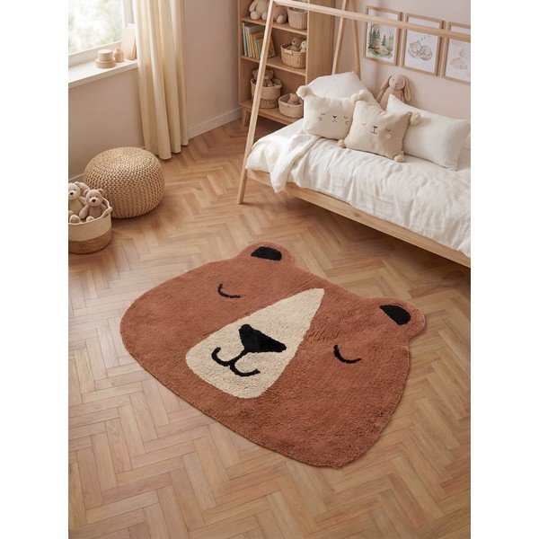 Barna mosható-kézi szövésű pamut gyerek szőnyeg 101x120 cm Snuggle Benni – Hanse Home-image-1