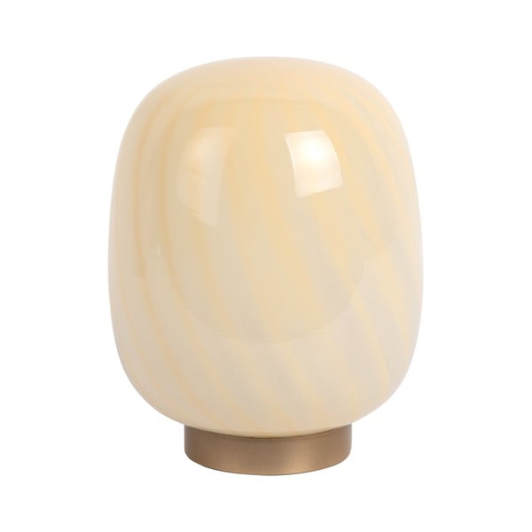 Világossárga asztali lámpa üveg búrával (magasság 20 cm) Summer Globe – Leitmotiv